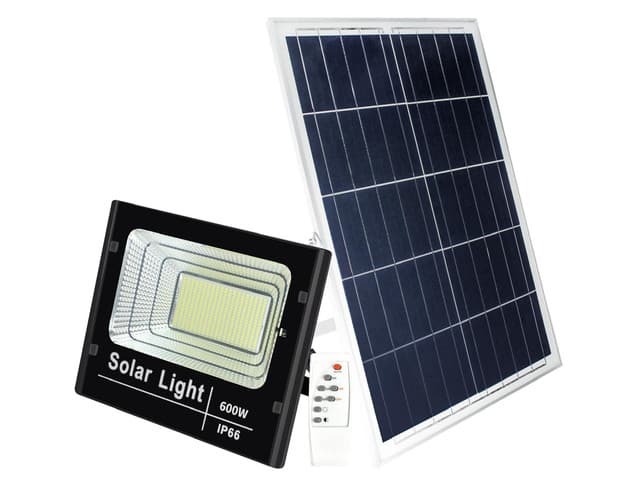 Proiector LED Solar ABS cu Panou și Telecomandă